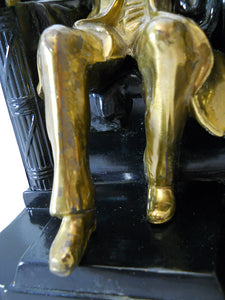 Abraham Lincoln Brass Plated Lincoln Memorial Statue Bookend Set of Two.