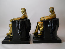 Abraham Lincoln Brass Plated Lincoln Memorial Statue Bookend Set of Two.