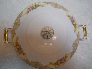 Noritake Imperial China Sugar Bowl and Round Covered Vegetable Bowl Serveware c.1940 DISCONTINUED