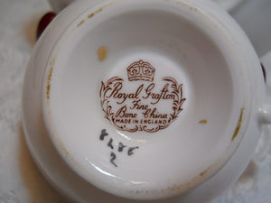 Royal Grafton English Fine Bone China Pink Teacup/Saucer Set