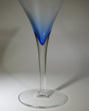 Krosno for Crate and Barrel Rhapsody Blue Martini Glass Collection of Five. Poland.