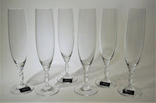 Mikasa Venezia Crystal Fluted Champagne Collection of Six