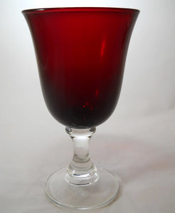 Knight's Tale Medieval Ruby Red Goblet 14 oz Glass Collection of Seven