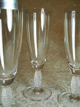 Villeroy and Boch "Francesca", Five Diamond Textured Stem Champagne Flutes. DISCONTINUED