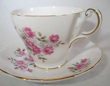 Regency England Bone China Pink Floral and Gold Trim Teacup and Saucer