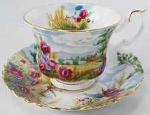 Royal Albert Country Scenes Harvest Song Bone China Teacup and Saucer Pair