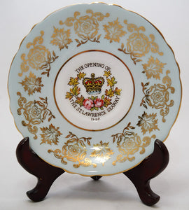 Paragon England Queen Elizabeth and Prince Philip St. Lawrence Seaway Bone China Tea Cup and Saucer, 1959