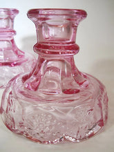 Fenton Hand-Made Glass Candle Holders in Dusty Rose- Set of Two. 1993-1997