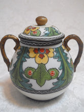 AA Vantine and Co. Seto Porcelain Moriage Art Deco 8-piece Antique Teacup/Saucer Set. c.1917