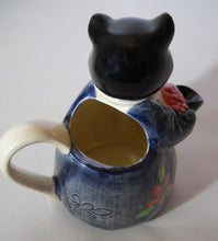 Otagiri Hand Painted Mother Cat Country Teapot with Kitten Sugar Bow and Creamer. RARE SET