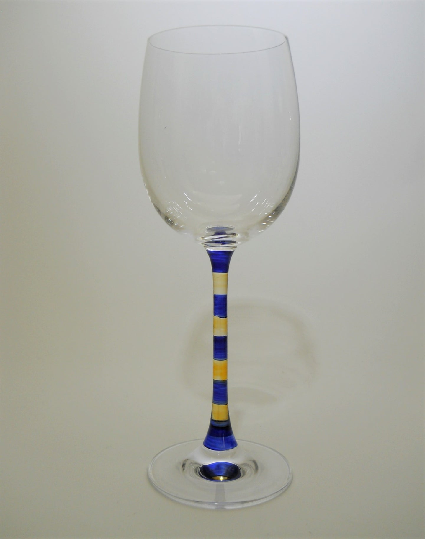 Striped Stem Wine Glass Collection of Five