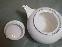 Wedgwood St. Moritz White with Platinum Trim Teapot, 1999, England