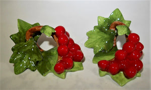 Fruit Fine Bone China Napkin Rings Collection of Eight