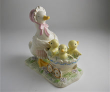 Lenox Springtime Stroll "Grandma" and Three Goslings In Carriage Figurine