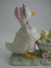 Lenox Springtime Stroll "Grandma" and Three Goslings In Carriage Figurine