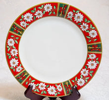 Christmas Classic Traditions "Charlton Hall" 30-piece Holiday Red/ Green/ Ivory Poinsettia Dinnerware / Tableware Collection  at Bincheys.com