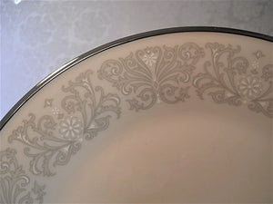 Lenox Snow Lily 63-Piece Cream and Platinum Dinnerware / Tableware  Collection for Twelve. 1972-1988. RESERVED FOR EVELYN