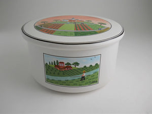 Villeroy and Boch Design Naif 5" Round Candy Box with Lid.