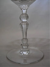 Fostoria Crystal Etched Chintz Champagne/ Sherbet Blown Glass Collection of Four. 1970's