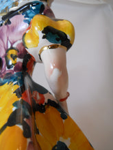 Italian Hand Painted Tall 15" Ceramic Italian Woman with Jug Figurine