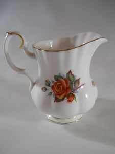 Royal Albert "Centennial Rose" Bone China 2 TeaCup/Saucer Sets w/ Sugar Bowl, and Creamer 1980-81