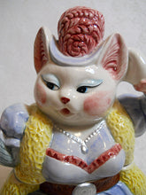 Miss Kitty Sassy Saloon Cowboy Cat Cookie Jar by OCI Omnibus /Fitz and Floyd. Hand-Painted, c 1990's