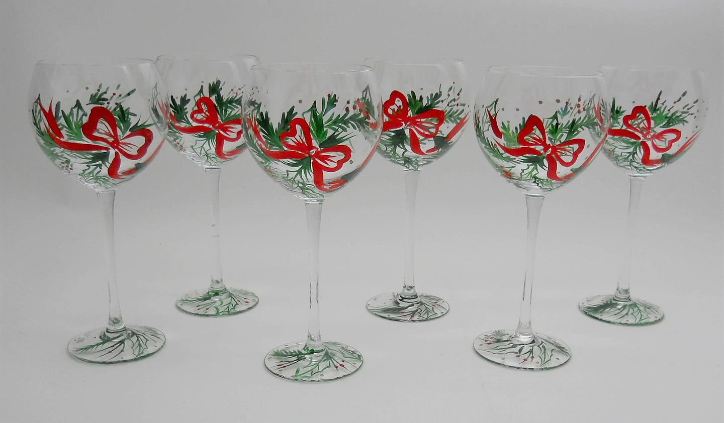 Vintage Lenox Holiday Gems 10 Ounce Balloon Wine Glasses Set 