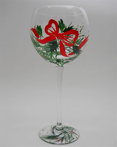 Lenox Holiday Gems Hand Painted Balloon Wine Glasses 