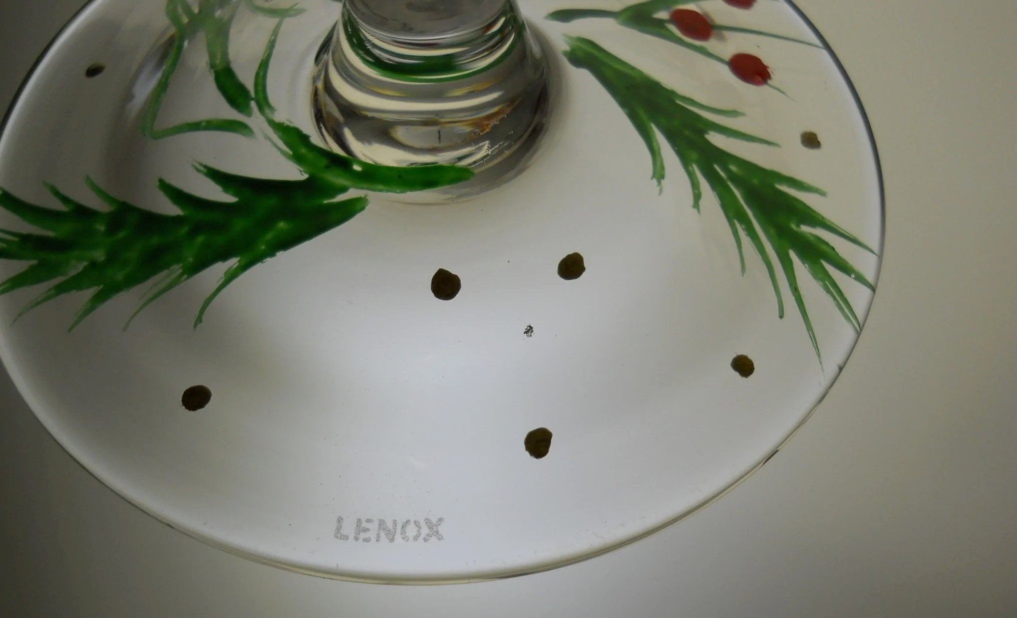 Vintage Lenox For the Holidays Set of 2 Handpainted Gems
