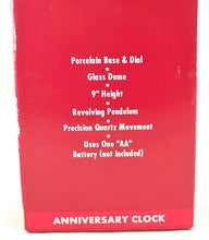Coca-Cola Domed Anniversary Diner Clock with Revolving Pendulum Dancers
