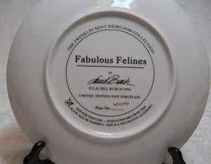 Franklin Mint "Fabulous Felines" by Laurel Burch. Limited Edition Fine Porcelain Plate, 1994