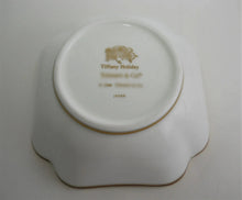 Tiffany and Co. Holiday White 5" Square Nut/ Candy Dish. Made In Japan, 1998.