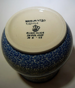 UNIKAT Ceramica Artystyczna  Poland "Romantic Fascination" Ceramic Pottery Basket and Small Jar/Vase Pair "Limited Edition