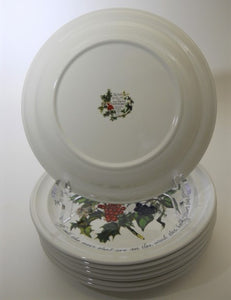 Portmeirion The Holly and The Ivy Salad Plate Collection of Eight