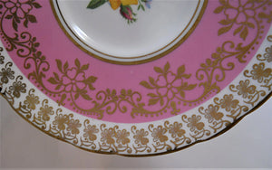Royal Stafford China England Pink and Gold Floral Bone China Tea Cup and Saucer