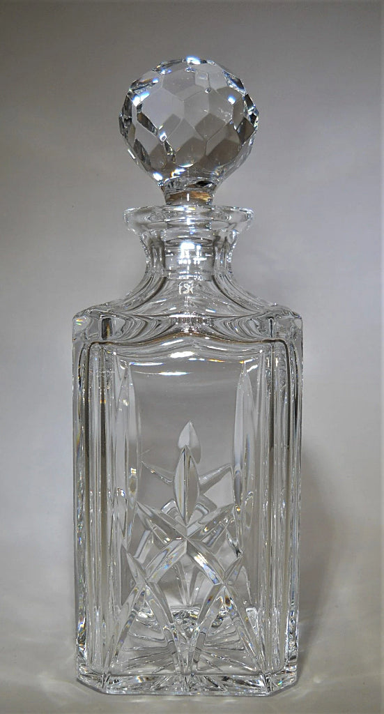 Vintage Crystal Short Crystal Decanter, No Lid, Pristine #001