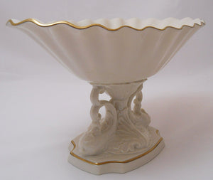 Lenox "Aquarius" Ivory 12 inch Pedestal Bowl Centerpiece. DISCONTINUED