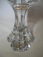 Rogaska Triangle Crystal Pillar Candle Holder Pair