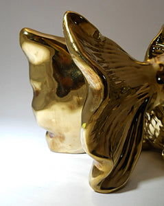 Pottery Barn 11" Ceramic Goldfish Sculpture