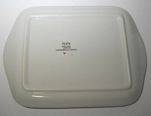 Spode Marlborough Sprays Rectangular Butter Dish w/ Cover, England.