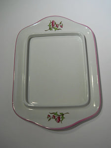 Spode Marlborough Sprays Rectangular Butter Dish w/ Cover, England.