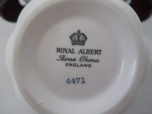 Royal Albert Blue Floral Dog Rose #4471 Bone China Teacup and Saucer Set ENGLAND