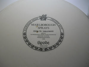 Spode Marlborough Sprays Round 2.5 and 1.25 Quart Covered Casserole Set of Two, England