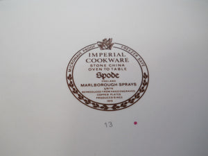 Spode Imperial Cookware Marlborough Sprays 13" Oval Baker/ Server. England.