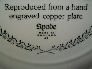 Spode Archive Collection Black Zoo-Themed Dinner Plate Collection of Six