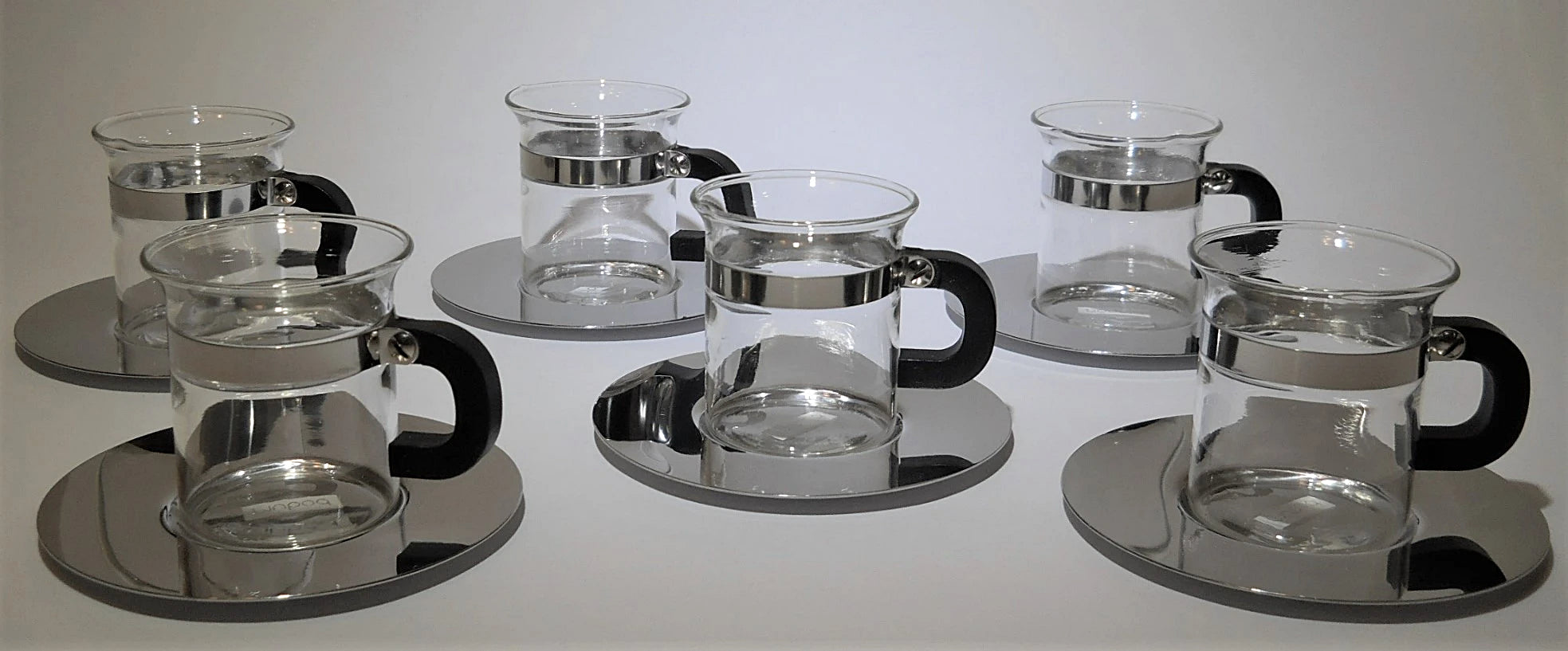 Vintage Bodum Coffee Mugs, Pair of Glass Cappucino Espresso Cups