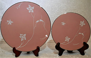Flintridge Damask Leaf Pink Vintage 73-Piece Dinnerware/ Tableware Collection for Twelve w/ Bonus Creamer