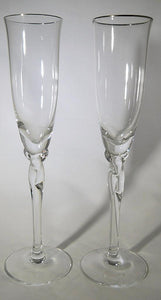Lenox USA "Elegance" Wine, Water, and Champagne Flute Glassware  Set of Six DISCONTINUED