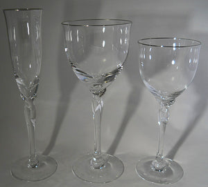 Lenox USA "Elegance" Wine, Water, and Champagne Flute Glassware  Set of Six DISCONTINUED