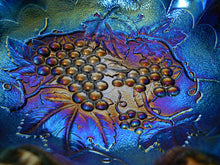 Fenton  Imperial Grape Electric Purple/Blue Carnival Glass Bowl.